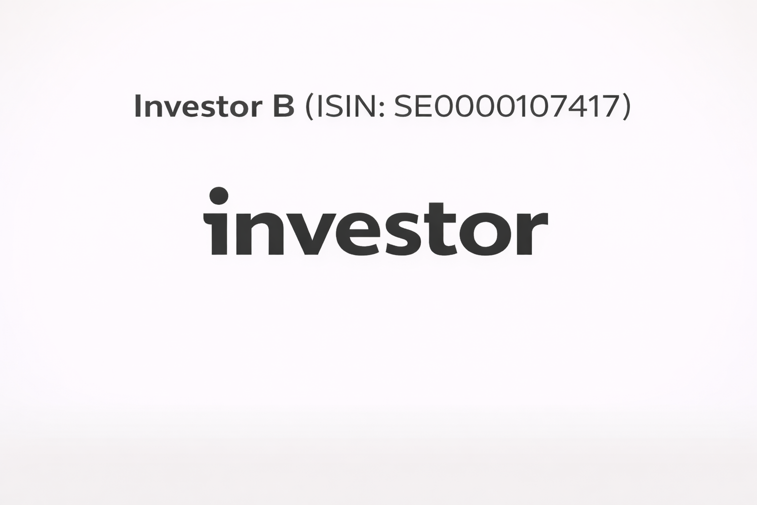 Investor logo + ISIN i svart